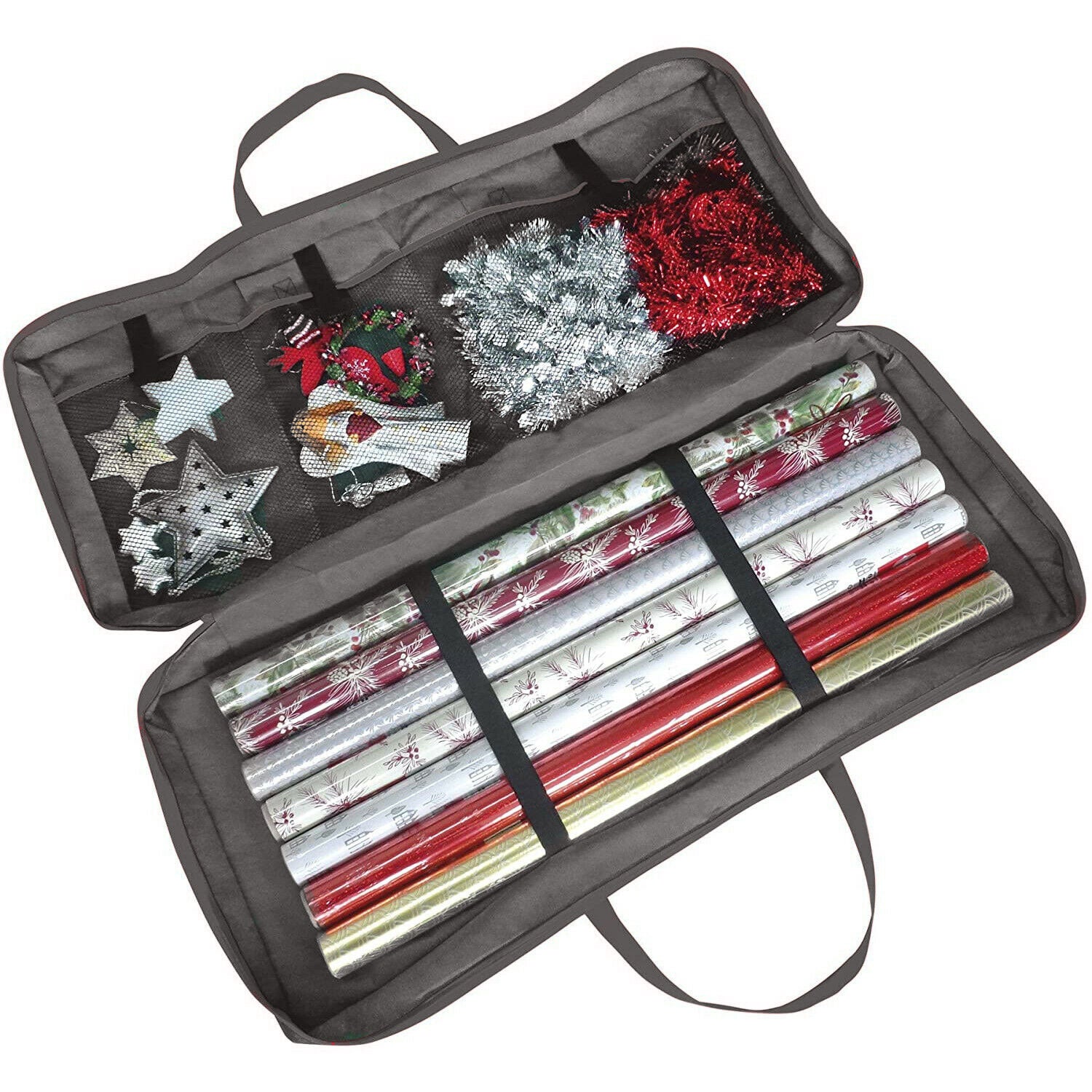Grey Christmas Gift Wrapping Paper Heavy Duty Storage Bag Decoration Xmas Tidy Grey Christmas Gift Wrapping Paper Heavy Duty Storage Bag Decoration Xmas Tidy